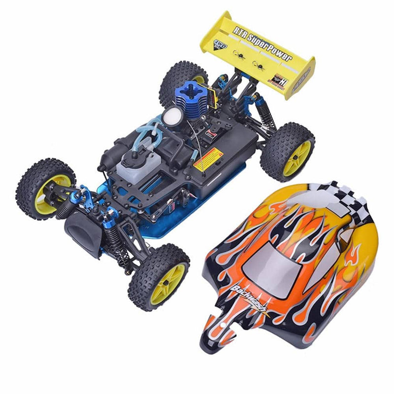 HSP Baja 94166 1/10 2.4G 4WD 400mm Rc Car Backwash Buggy Off-road Truck With 18cxp Engine RTR Toy - stirlingkit