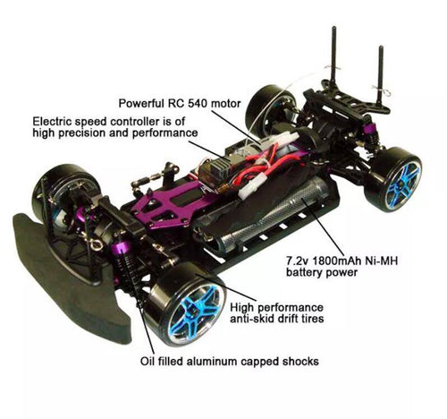 HSP Racing Rc Car 4wd 1/10 Electric Power On Road High Speed Drift Car 94123 Flying Fish - stirlingkit