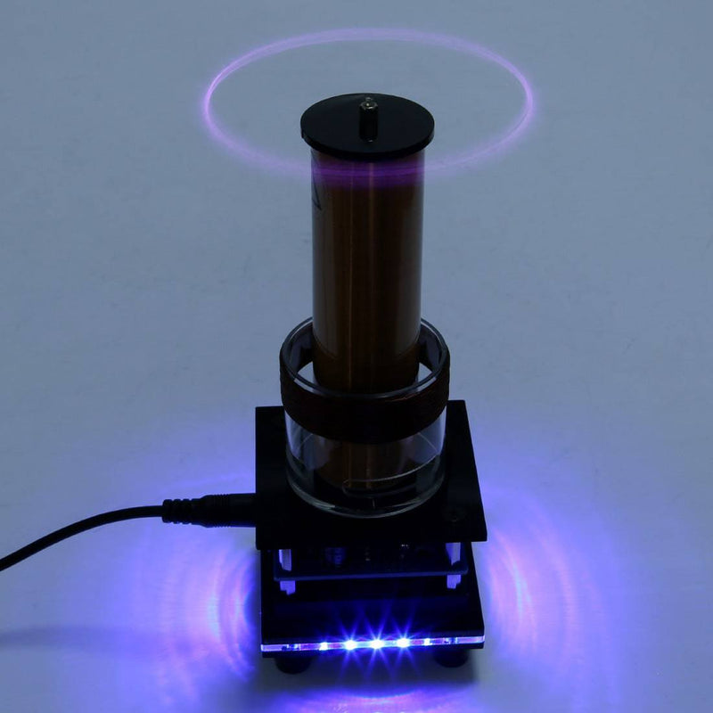 Music Tesla Coil Acrylic Base Shell Arc Plasma Loudspeaker Wireless Transmission Experiment Desktop Toy Model - stirlingkit