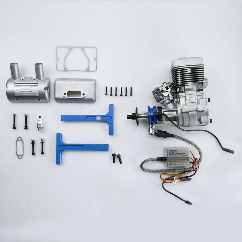 ngh GT35R 35cc Rear Exhaust Two Stroke Engine Air Cooled Gasoline Engine for Fixed Wing Drone - stirlingkit