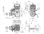 ngh GT35 35cc Single Cylinder Two Stroke Air Cooled Gasoline Engine for Fixed Wing Drone - stirlingkit