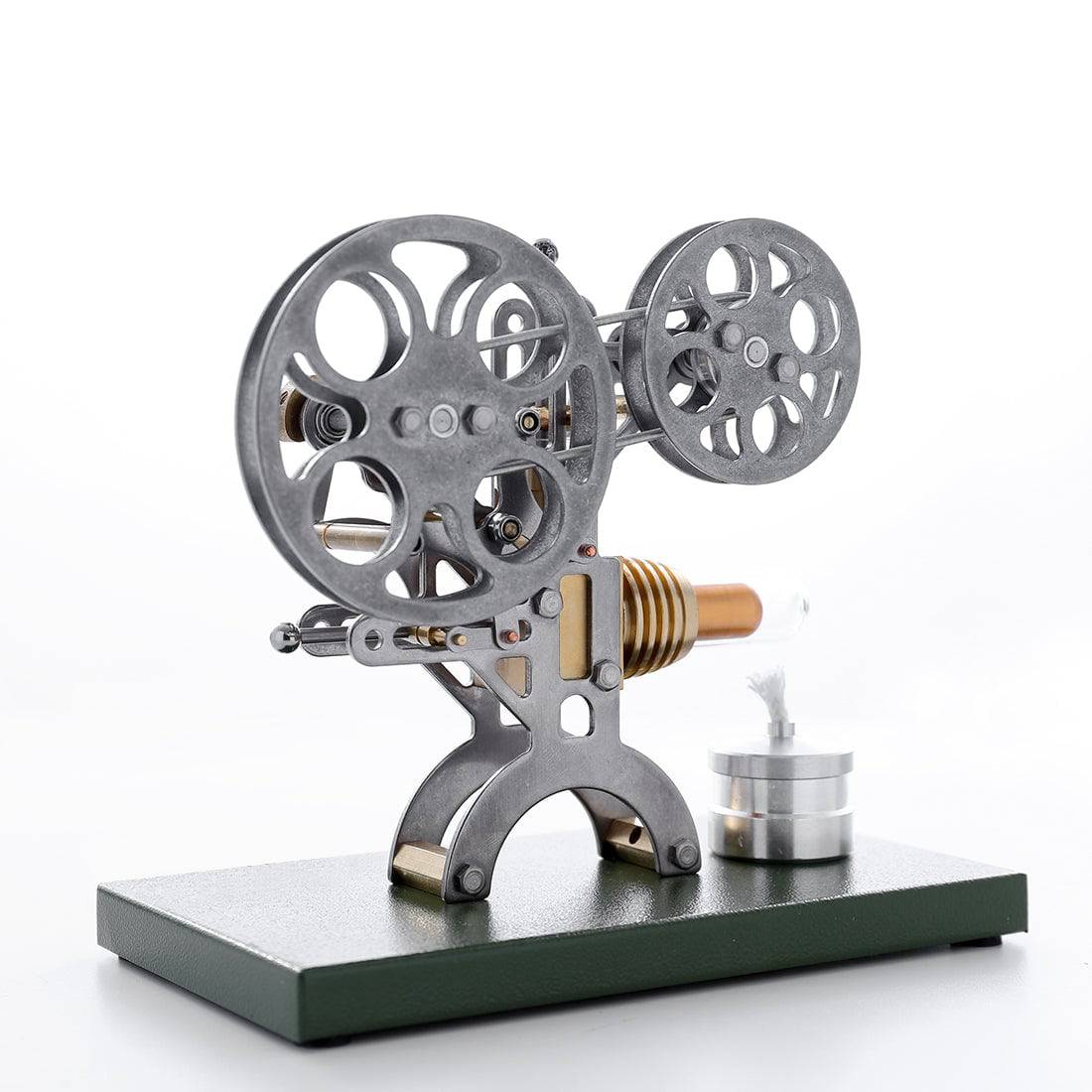 Retro Stirling Engine Motor External Combustion Engine Science Educational Model Decoration with Metal Base - stirlingkit