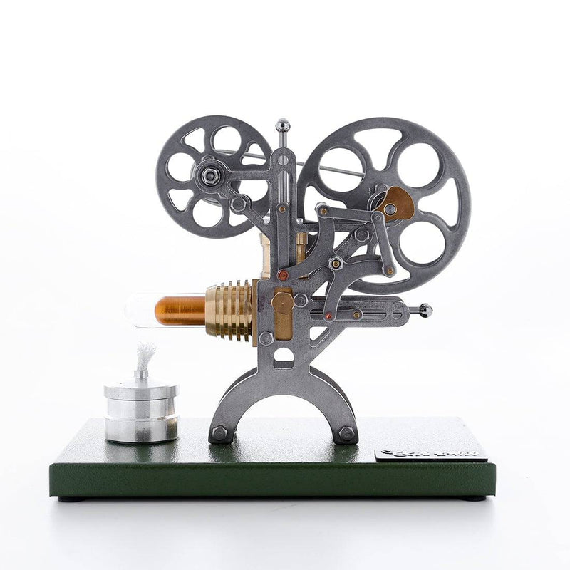 Retro Stirling Engine Motor External Combustion Engine Science Educational Model Decoration with Metal Base - stirlingkit