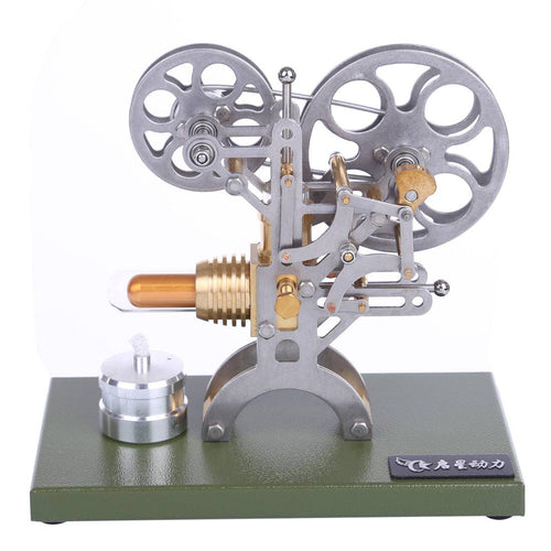 Retro Stirling Engine Motor External Combustion Engine Science Educational Model Decoration with Metal Base - stirlingkit