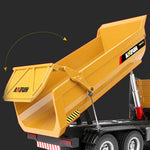 Huina 1/14 2.4G 10CH RC Alloy  Engineering DumpTruck Transportation Vehicle Model with Lighting Sound Effect - stirlingkit