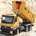 Huina 1/14 2.4G 10CH RC Alloy  Engineering DumpTruck Transportation Vehicle Model with Lighting Sound Effect - stirlingkit