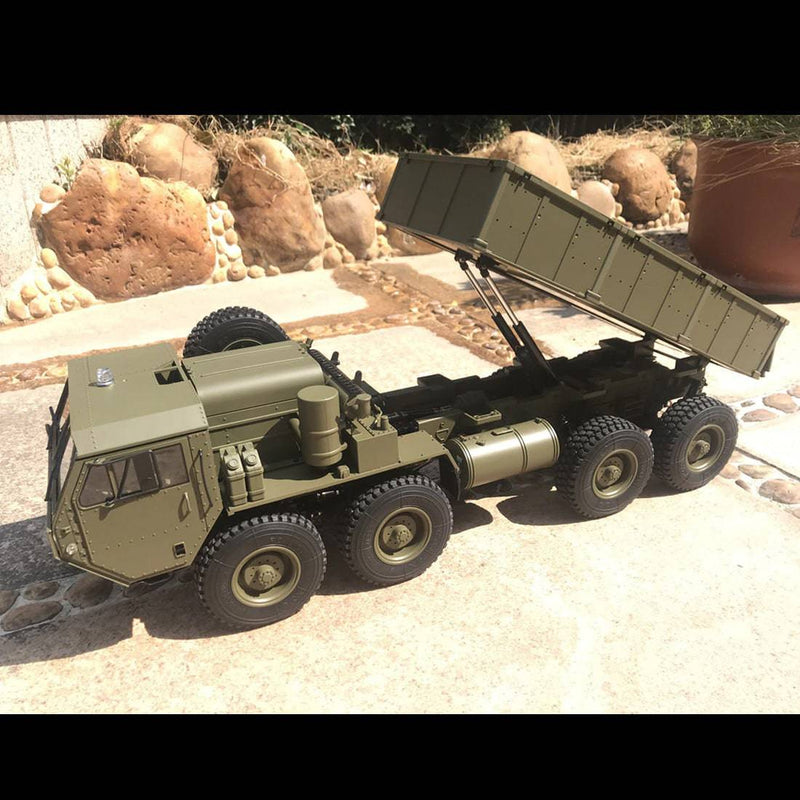 HG-P803A 1/12 2.4G 8 x 8 RC Car Dump Truck U.S. Military Truck with Light Sound Function - stirlingkit