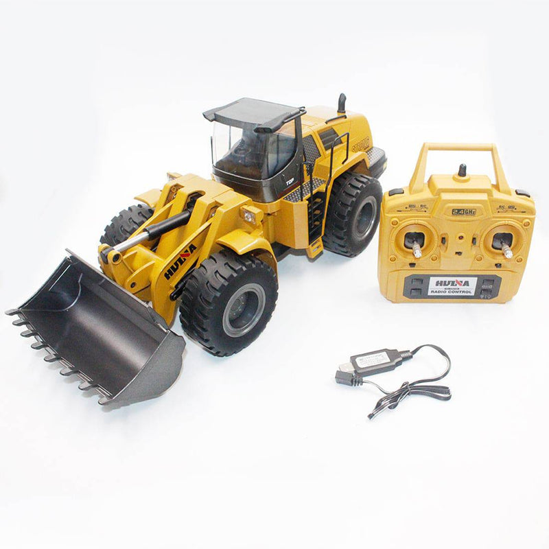 Huina 1583 1/14 10CH  Remote Control Bulldozer Car Truck Engineering Vehicle - stirlingkit