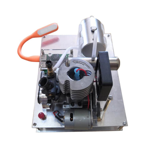 Modified 2 stroke Single Cylinder Air-cooled Gasoline Engine 12V Generator One Key Electric Start - stirlingkit