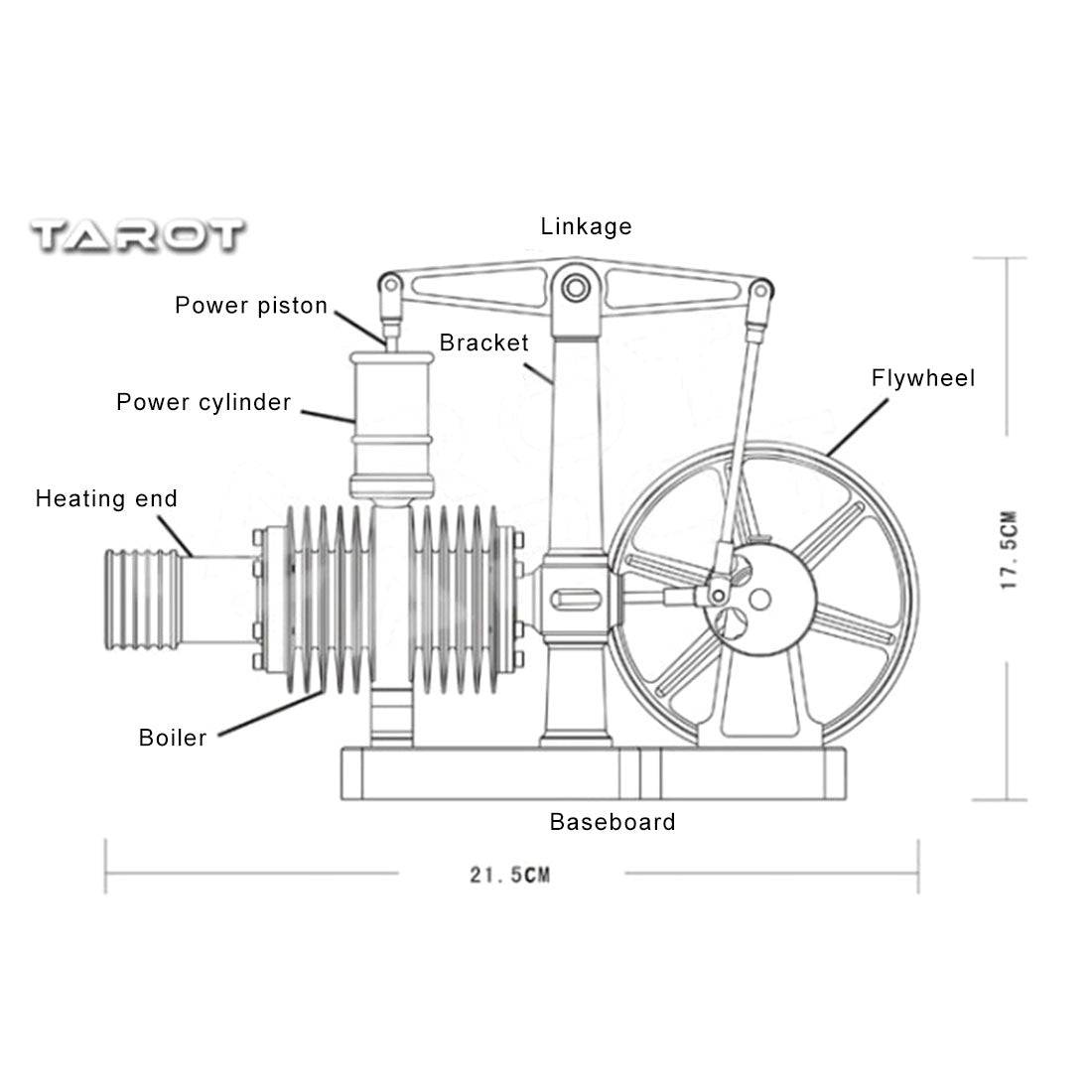 Team Engine Science Tarot Full Metal Stirling Engine Model Steam Science Educational Engine ...
