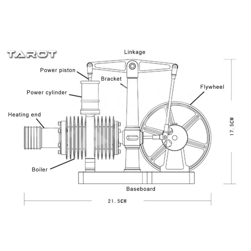 Tarot Full Metal Stirling Engine Model Steam Science Educational Engine Toy - stirlingkit