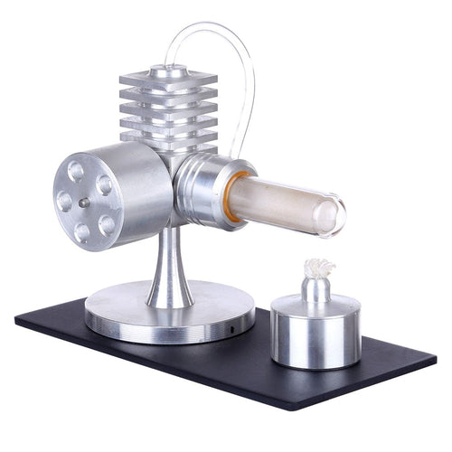 Single Cylinder Stirling Engine Model External Combustion Heat Steam Power Physics Science Experiment Engine Model - stirlingkit