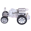 Stirling Engine Car Model Kit Physical Experiment Engine with Advanced Rubber Wheel - stirlingkit