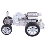 Stirling Engine Car Model Kit Physical Experiment Engine with Advanced Rubber Wheel - stirlingkit