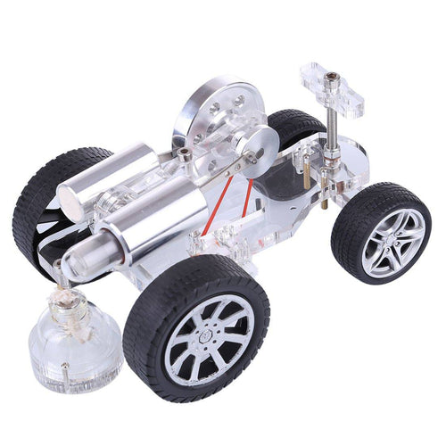 Stirling Engine Car Model Kit Physical Experiment Engine with Advanced Rubber Wheel - stirlingkit