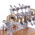 Stirling High-end Precision All-metal DIY Assembly Mini Four Cylinder Movable Engine Kit Model - stirlingkit