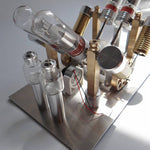 Stirling Engine Kit V-shape 4-Cylinder V4 Parallel Micro External Combustion Engine Model - stirlingkit