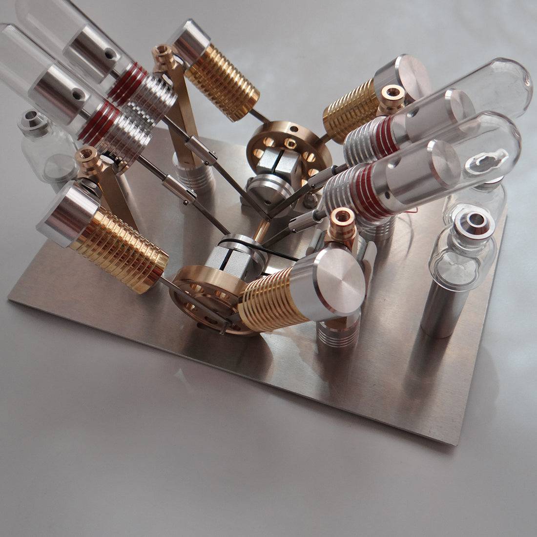 Stirling Engine Kit V-shape 4-Cylinder V4 Parallel Micro External ...