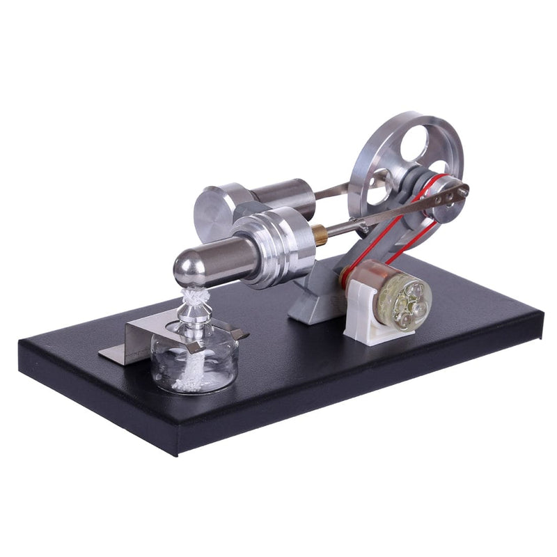 Hot Air Stirling Engine Model DIY Assembly Kit Generator with 4 LED Light - stirlingkit