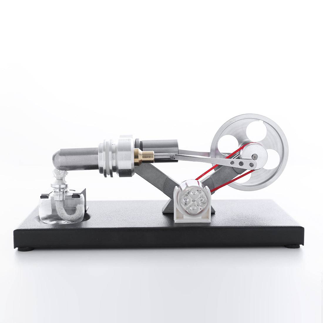 Hot Air Stirling Engine Model DIY Assembly Kit Generator with 4 LED Light - stirlingkit