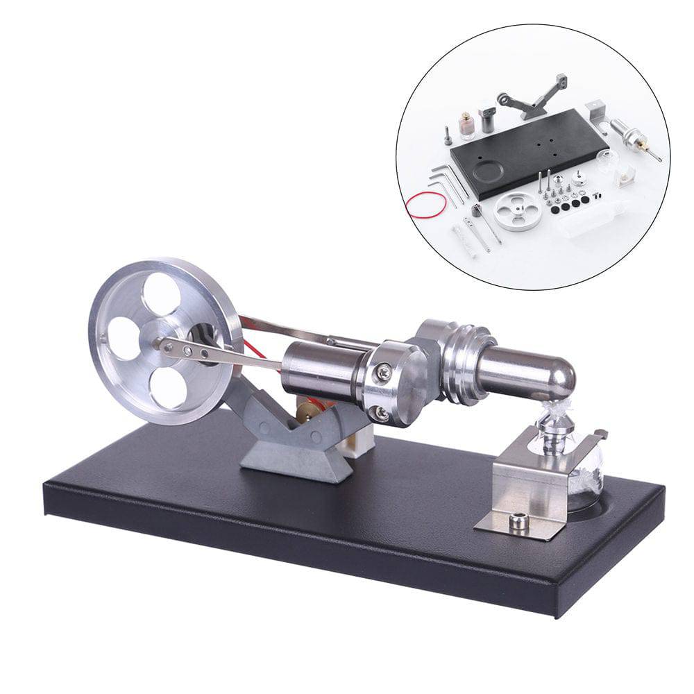 Hot Air Stirling Engine Model DIY Assembly Kit Generator with 4 LED Light - stirlingkit