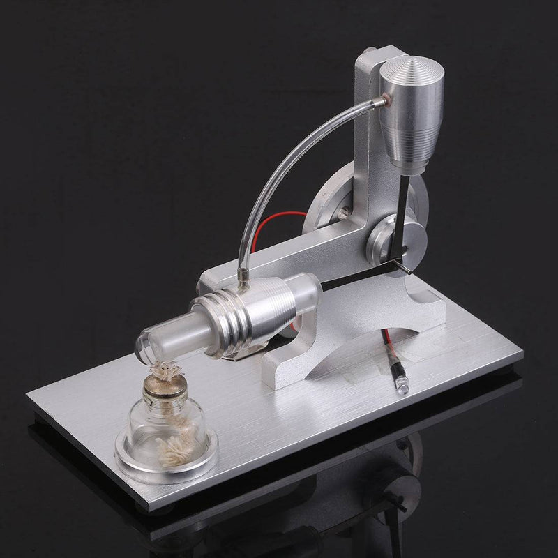 Garosa Stirling Engine Model, Stainless Steel Heat Steam Motor Physical Power Generation Experimental Tool Gift for Home School Kids Education Garosa Stirling Engine Model, Stainless Steel Heat Steam Motor Physical Power Generation Experimental Tool Gift for Home School Kids Education