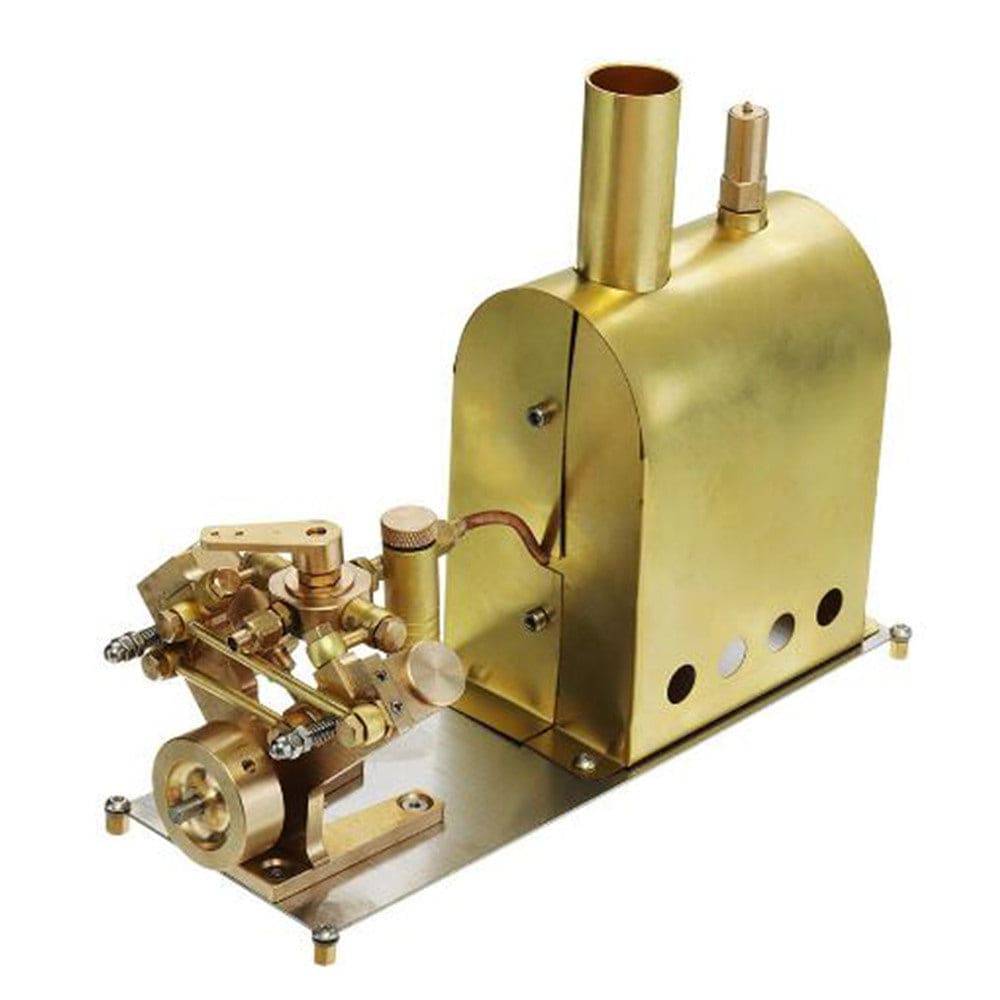 M2C Mini Steam Boiler with Twin Cylinder Marine Steam Engine Stirling Engine Model - stirlingkit