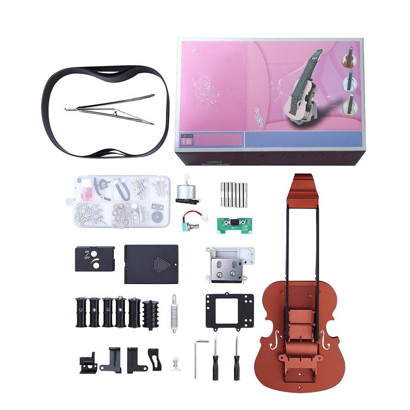 Teching Metal Violin Puzzle Model Assembler Kit Assembly Stem Educational Toy - stirlingkit