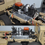 Toyan 1:12 8x8 R/C 2.4G High Horse Horsepower Methanol Gas Powered Military Truck Off-road Vehicle - stirlingkit
