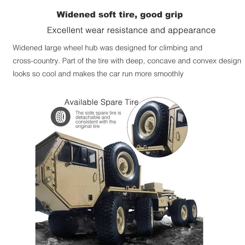 Toyan 1:12 8x8 R/C 2.4G High Horse Horsepower Methanol Gas Powered Military Truck Off-road Vehicle - stirlingkit