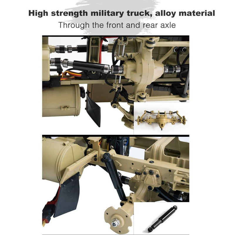 Toyan 1:12 8x8 R/C 2.4G High Horse Horsepower Methanol Gas Powered Military Truck Off-road Vehicle - stirlingkit