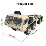Toyan 1:12 8x8 R/C 2.4G High Horse Horsepower Methanol Gas Powered Military Truck Off-road Vehicle - stirlingkit