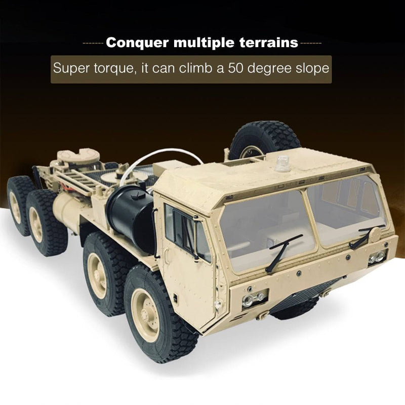 Toyan 1:12 8x8 R/C 2.4G High Horse Horsepower Methanol Gas Powered Military Truck Off-road Vehicle - stirlingkit