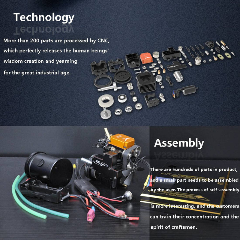 Toyan 4 Stroke Methanol RC Engine FS-S100A Set With Base And All Start Kits - stirlingkit
