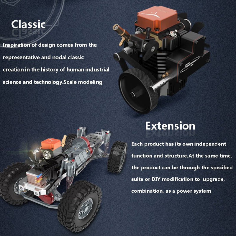 Toyan 4 Stroke Methanol RC Engine FS-S100A Set With Base And All Start Kits - stirlingkit