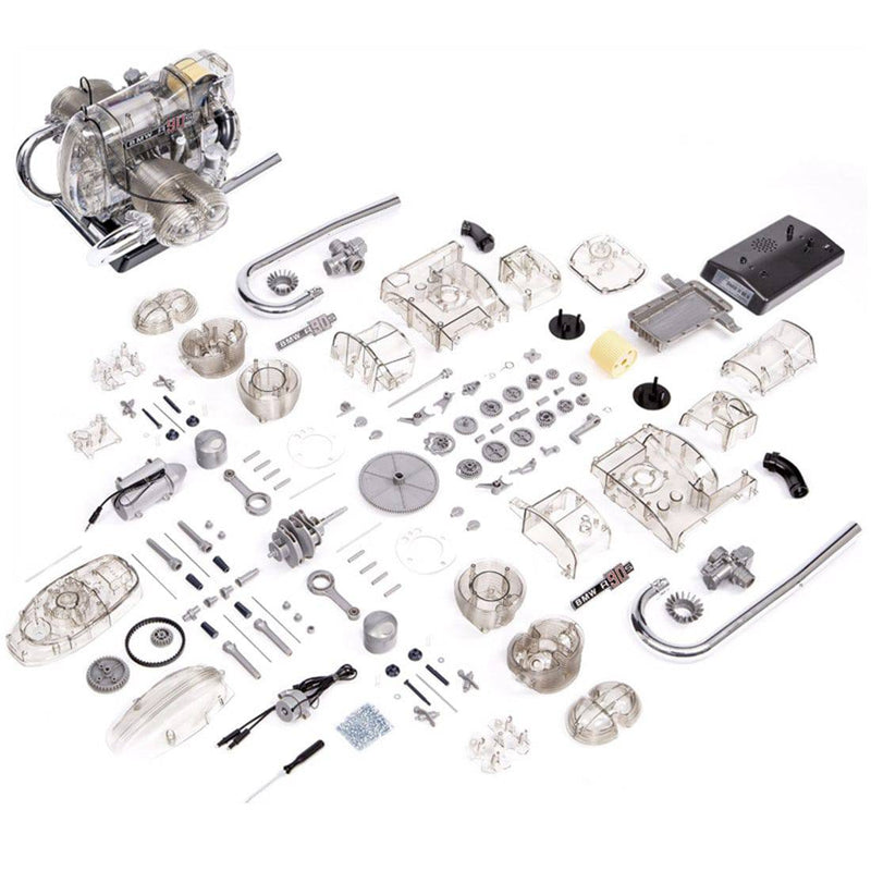 1:2 Visible Flat Twin Airhead Engine Model Kit DIY Stem Engine Model - stirlingkit