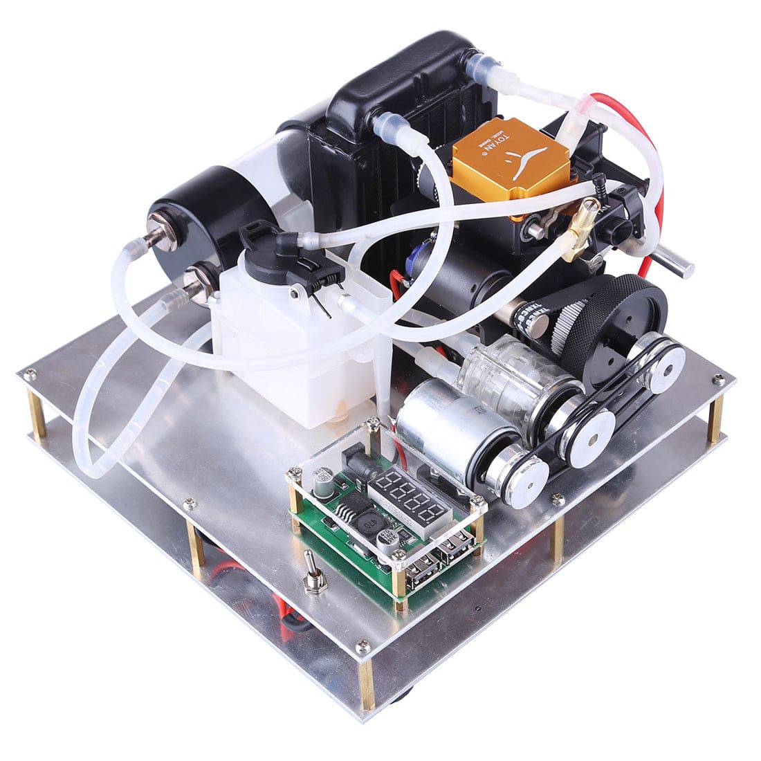 TOYAN DIY Gasoline Engine Model Modify into Micro Water-cooled Generator Set - stirlingkit