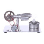 Metal Stirling Engine Model External Combustion With Light Bulb Developmental Toy - stirlingkit
