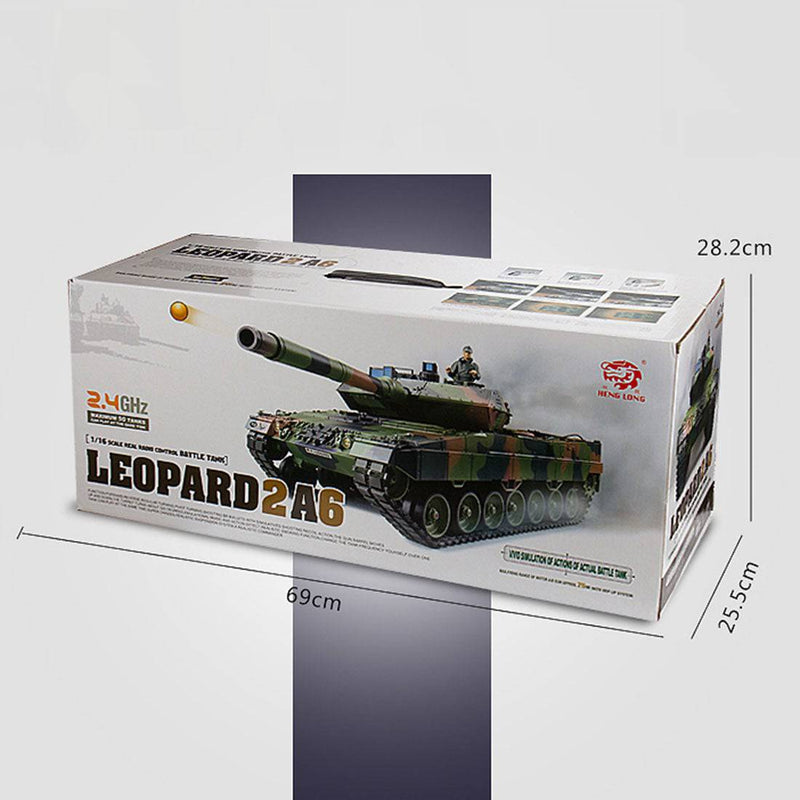 1/16 German Leopard 2A6 Main Battle Tank 2.4G RC Radio Controlled Model Military Tank - stirlingkit