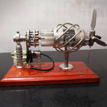 16 Cylinder Upgraded Stirling Engine Model Quartz Glass Hot Air Creative Motor Engine Generator - stirlingkit