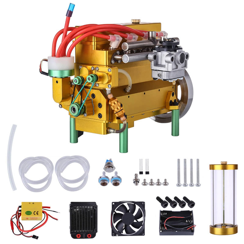 32cc Four-cylinder In-line Water-cooled Gasoline Engine for RC Car Ship - stirlingkit