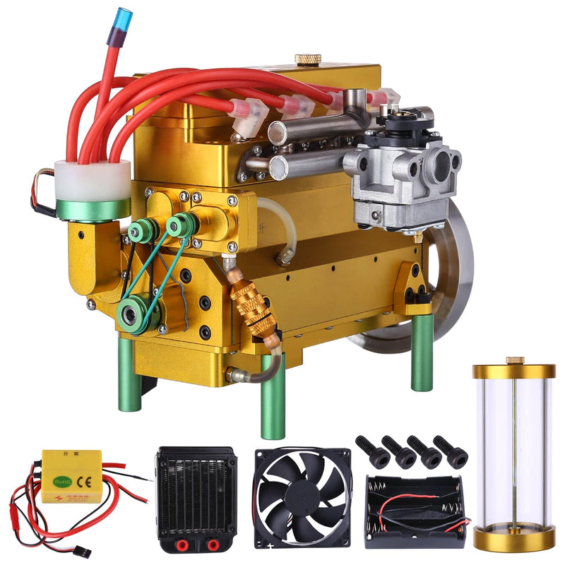 32cc Four-cylinder In-line Water-cooled Gasoline Engine for RC Car Ship - stirlingkit