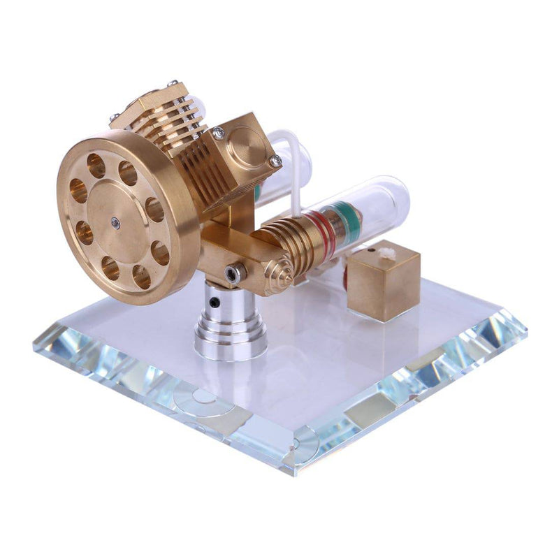 Stirling Engine Kit V Shape Model Free-piston Double-cylinder High-end Creative Gifts for Collection - stirlingkit