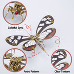 Butterfly Steampunk 3D Metal Greta Oto Model DIY Kits 150PCS+ - stirlingkit