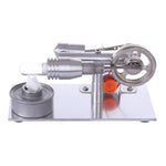 Metal Stirling Engine Model External Combustion With Light Bulb Developmental Toy - stirlingkit
