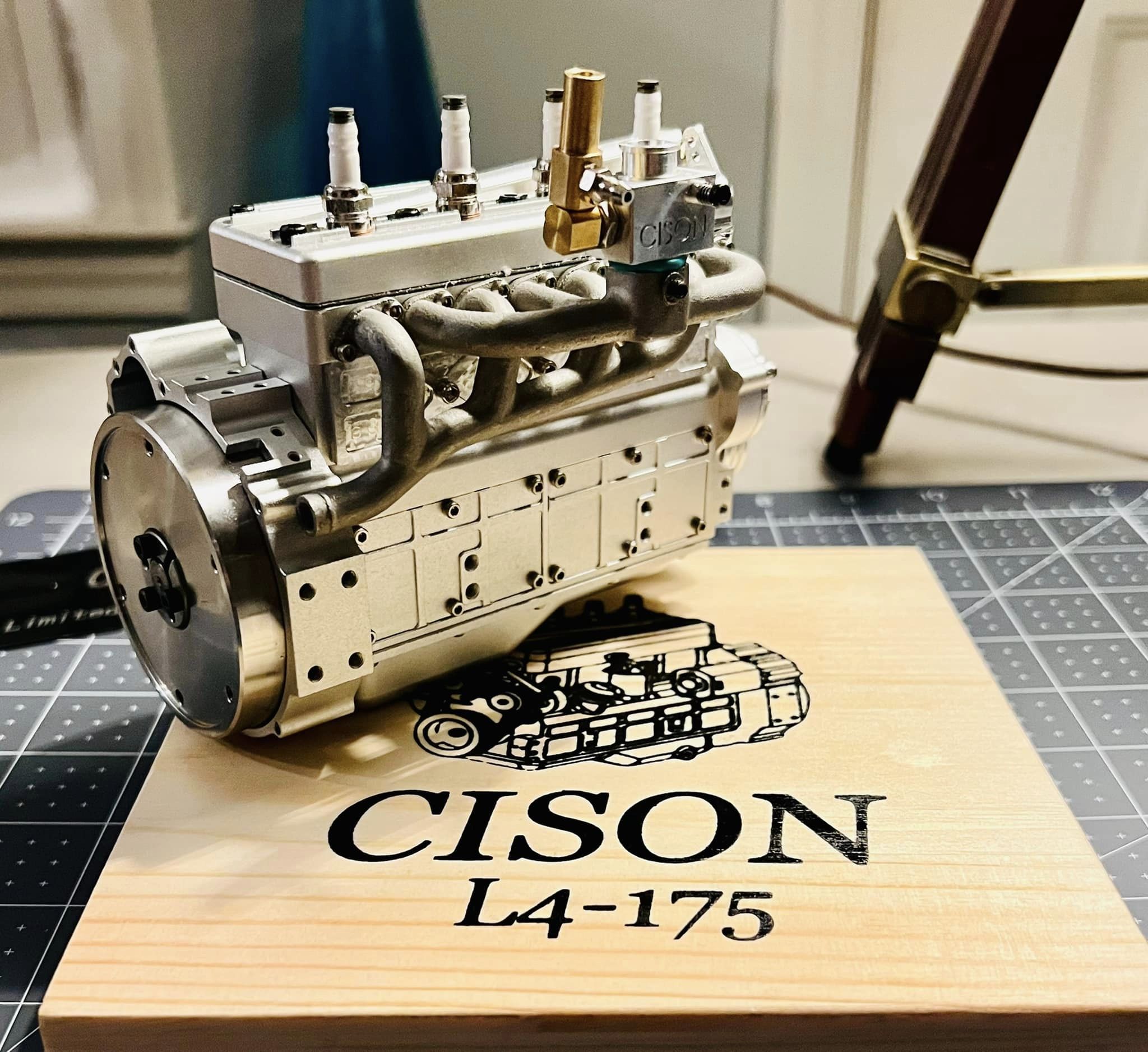 CISON FL4-175 Flathead Inline 4 Cylinder Four Stroke 9,000rpm RC Water-cooled Gasoline Engine 17.5cc - stirlingkit