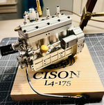 CISON FL4-175 Flathead Inline 4 Cylinder Four Stroke 9,000rpm RC Water-cooled Gasoline Engine 17.5cc - stirlingkit