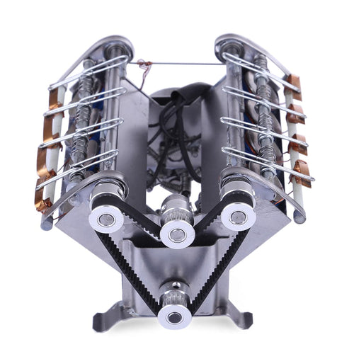 V8 High Speed Engine Model Electromagnetic 8-cylinder Car Engine Working Principle Stem Toy - stirlingkit