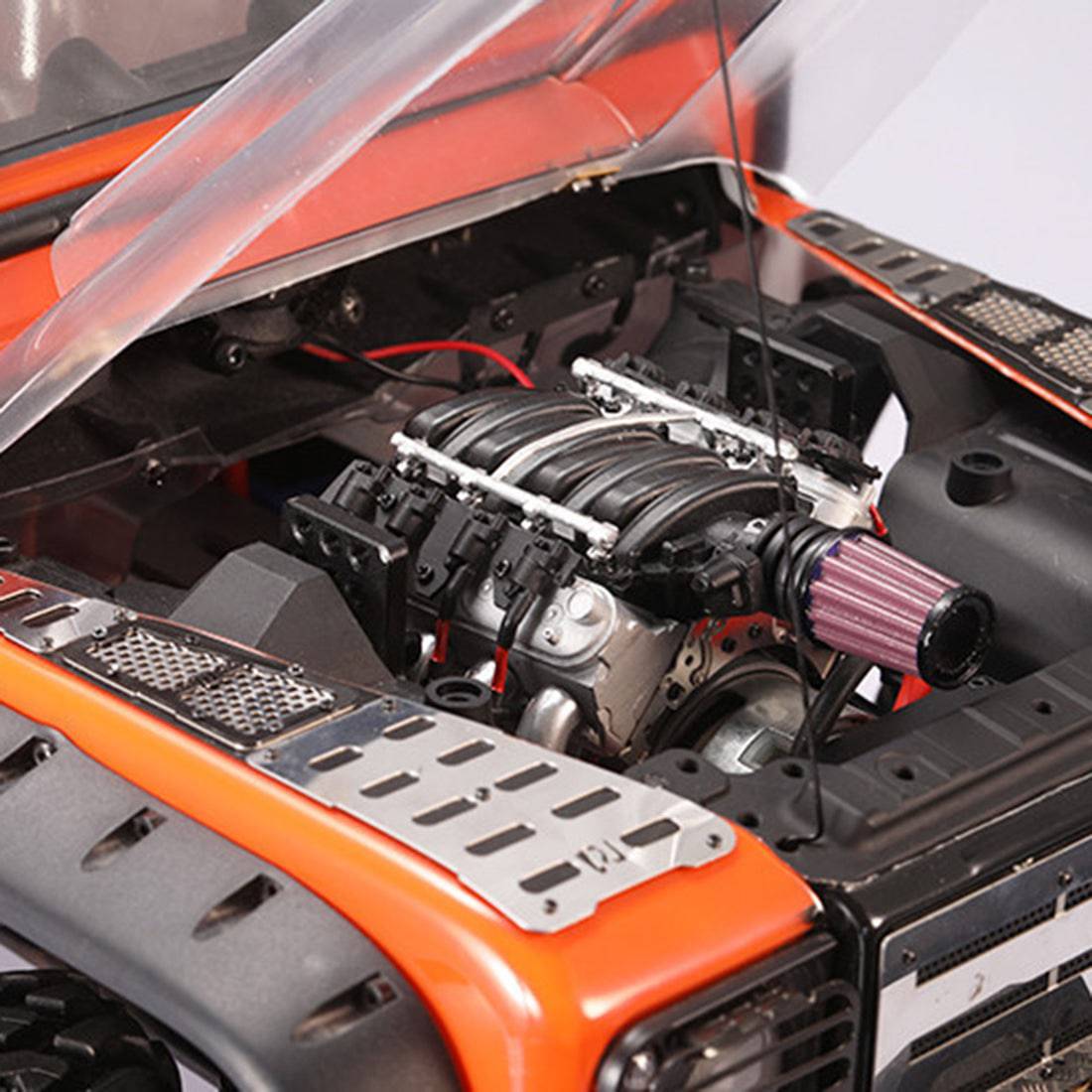 V8 Engine Hood Fan Radiator for Traxxas Trx4 - stirlingkit
