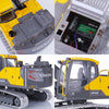 E111-003 1/14 2.4G Remote Control Hydraulic Excavator Engineering Construction Vehicle Model Toy - RTR Version Yellow - stirlingkit